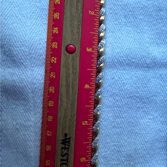 Sterling Silver Gold Tennis Bracelet - Picture 5 of 5